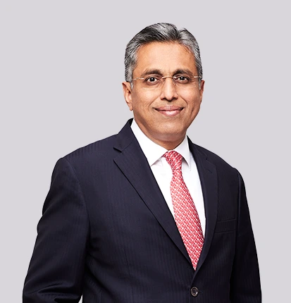 Portrait of Dr. Anish Shah, Group CEO and MD of Mahindra Group. Dr. Anish Shah, Group CEO and MD of Mahindra Group